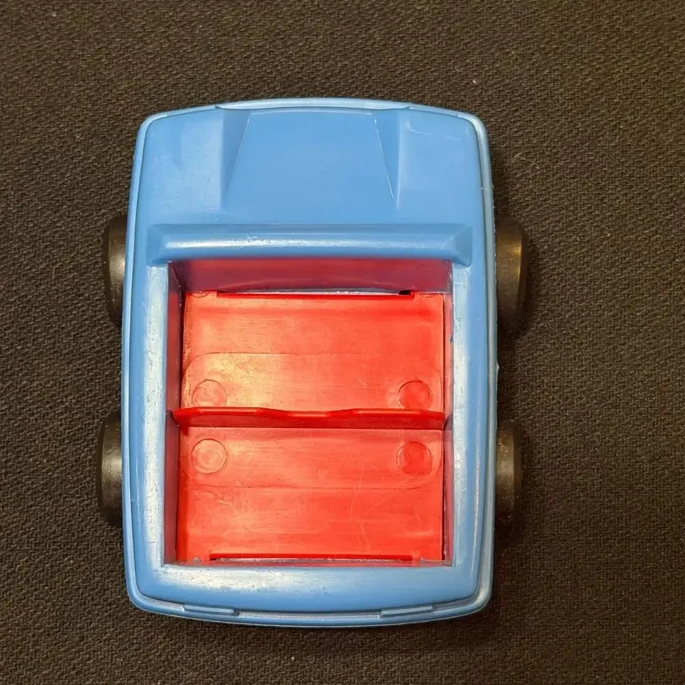 Vintage Playskool Familiar Places Blue Toy Car Item No. 480